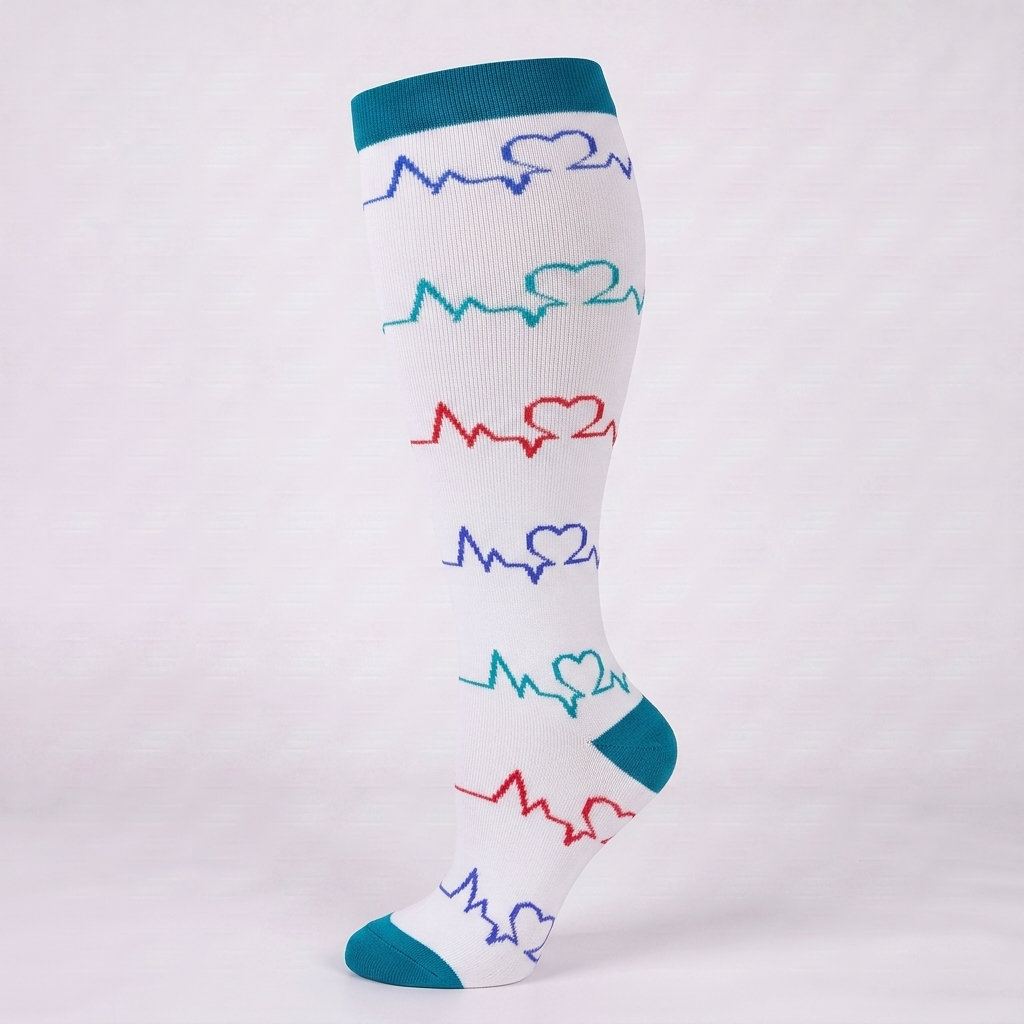 ComfortLegs™ Heartbeat Teal – Wide Calves