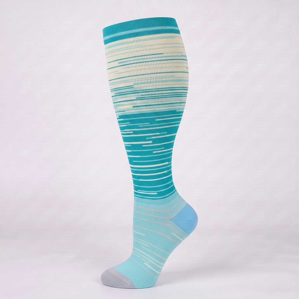 ComfortLegs™ Mint Streak – Wide Calves